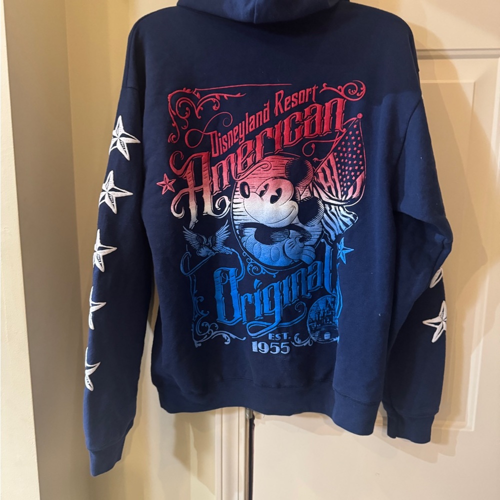 Disneyland resort American Original‎  Zip Tie Up Hooded Sweatshirt (M)